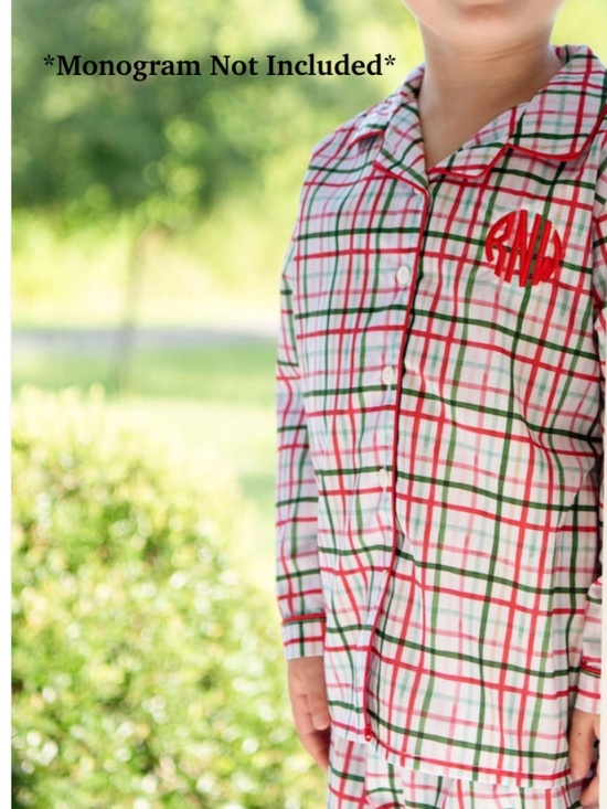 Cecil & Lou Kids Holiday Pajama Set – Red & Green Plaid, Size 10, NWT - Picture 2 of 4